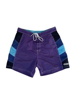Tommy Hilfiger Y2K Purple Colorblock Swim Trunks
